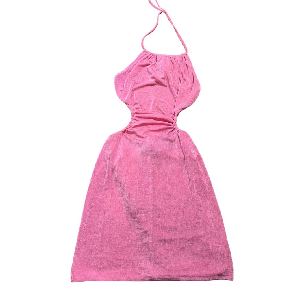 NWT Pacsun Pink Shimmer Hip Cut Out Dress